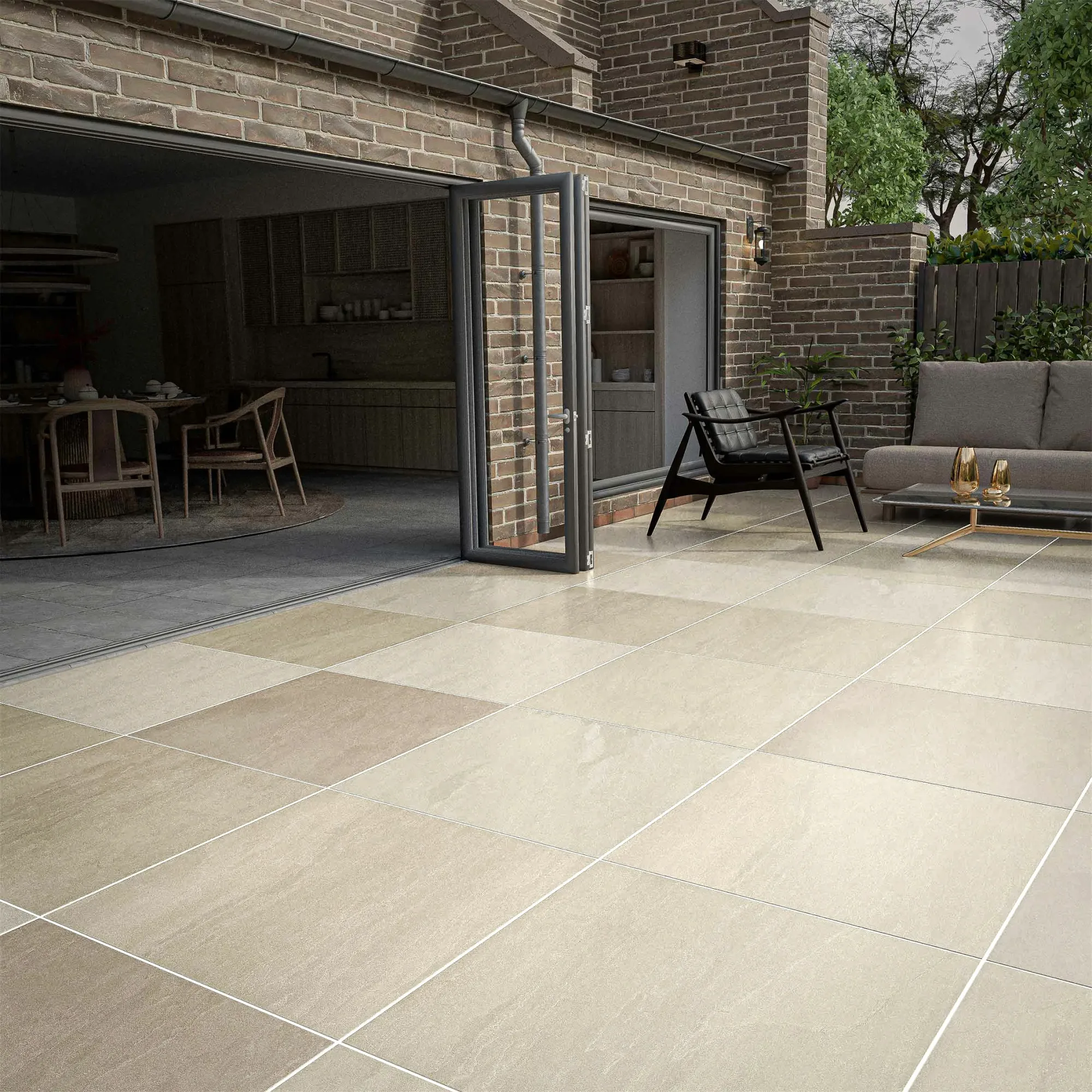 Raj Green Sandstone Paving gallery 2