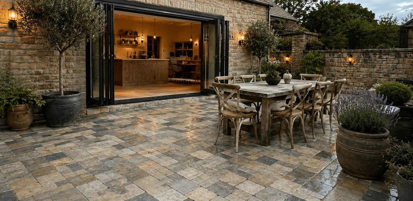 Rusty Stone Tumbled Porcelain Pavers gallery 2