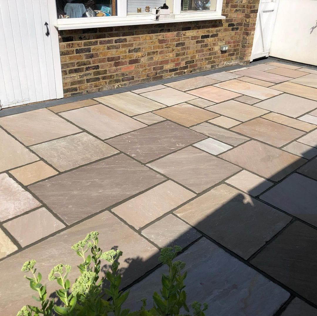 Raj Green Sandstone Paving gallery 3