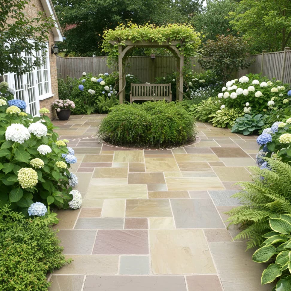 Raj Green Sandstone Paving thumbnail 4