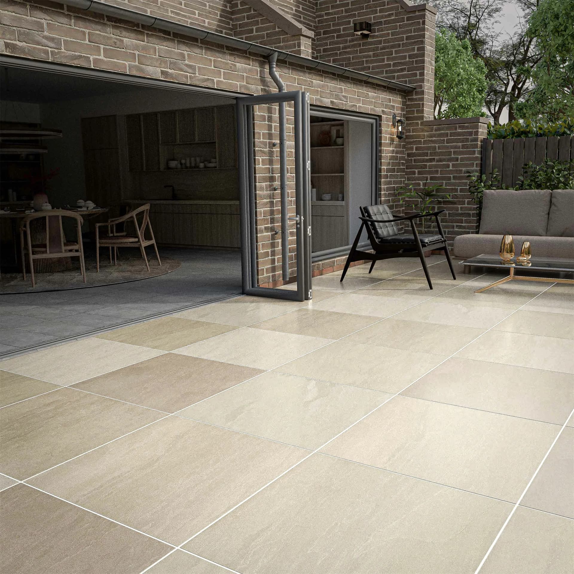Raj Green Sandstone Paving gallery 2