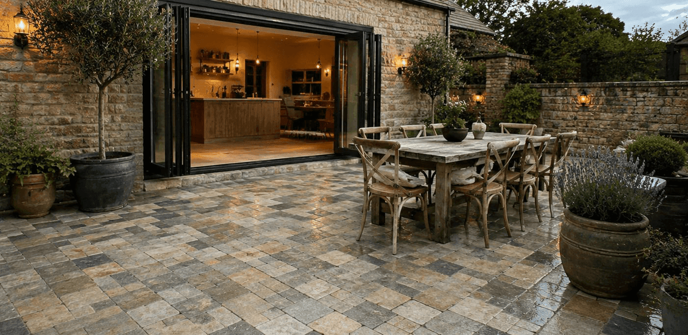 Rusty Stone Tumbled Porcelain Pavers gallery 2