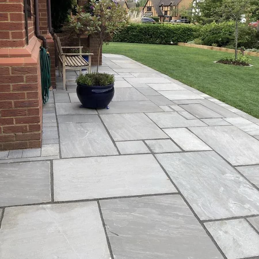 Kandla Grey sandstone patio