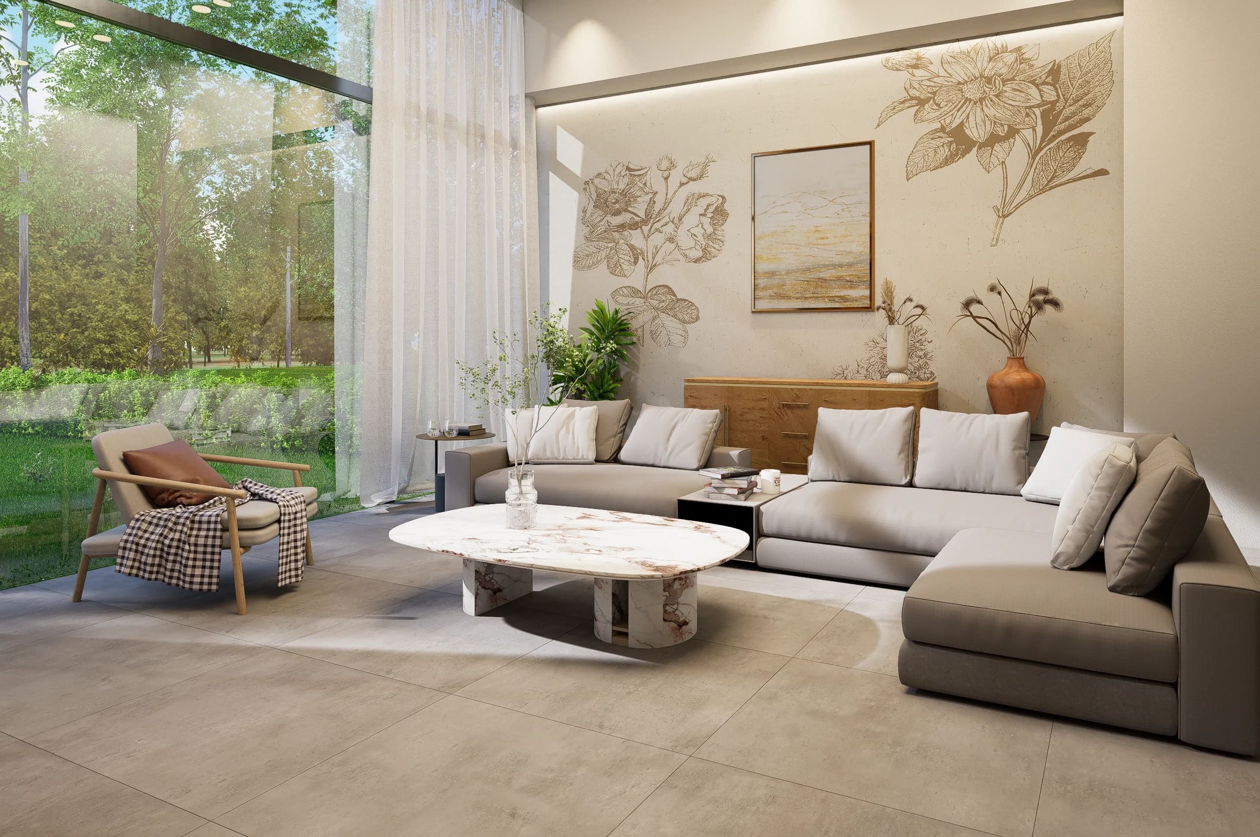 Foder Grey Indoor Tile thumbnail 1