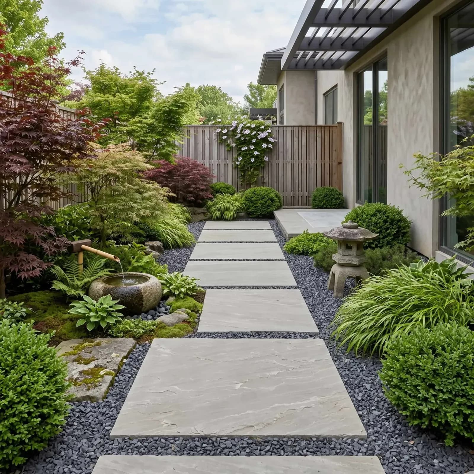 Kandla Grey sandstone stepping stones