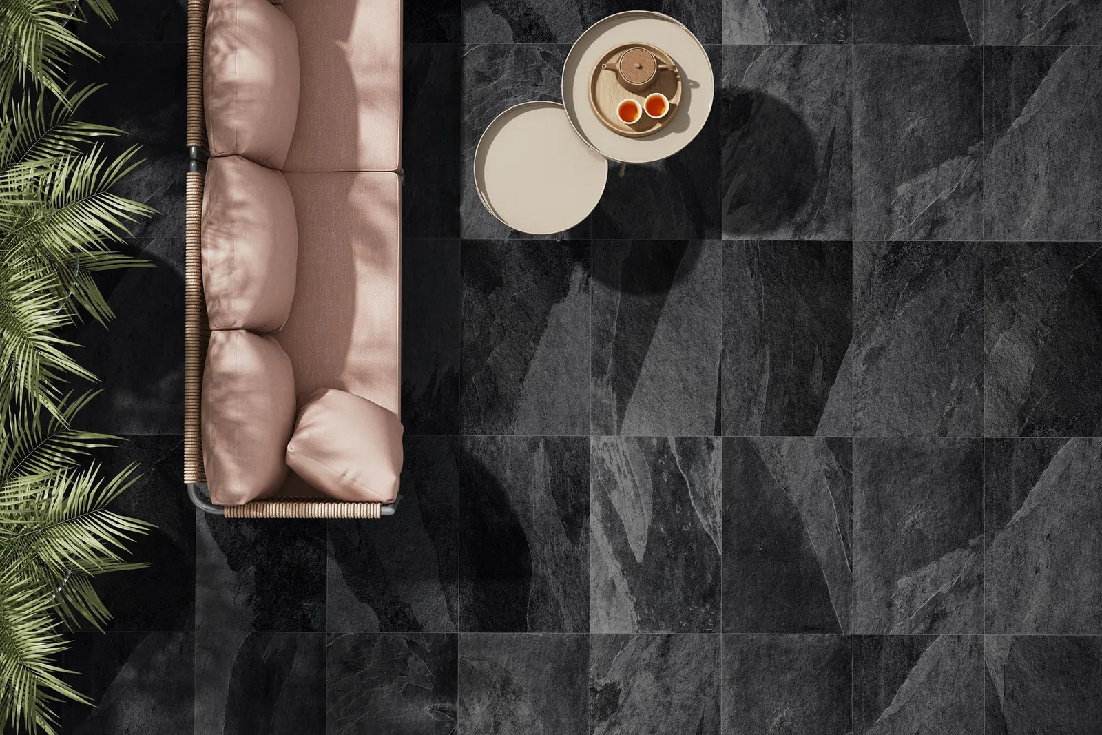 Brazilian Black Porcelain Paving