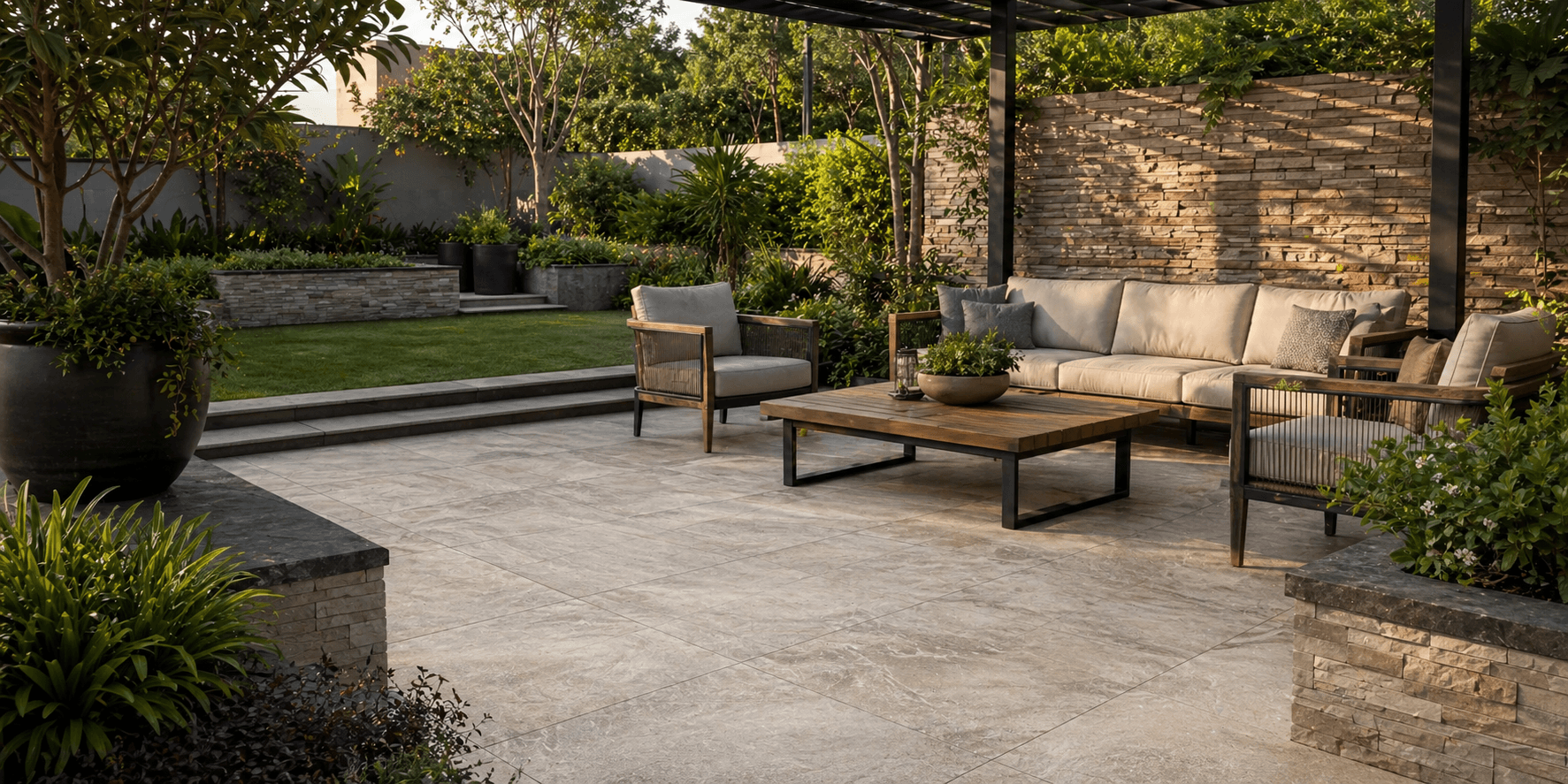 SNK Surfaces stocked porcelain and natural stone project