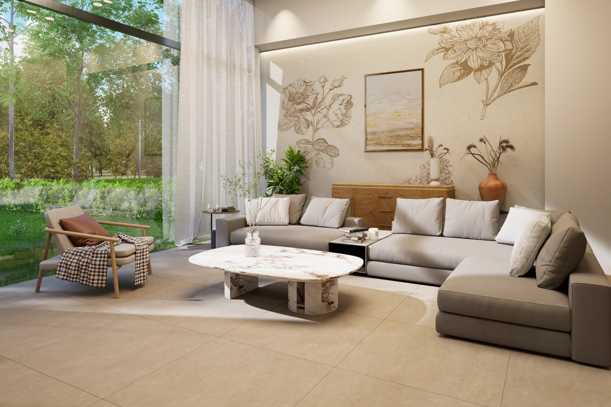 Cement Fog Indoor Tile gallery 3